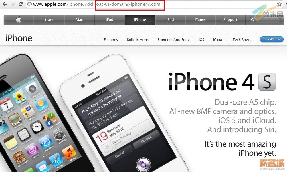 苹果公司正式启用iPhone4s.com域名