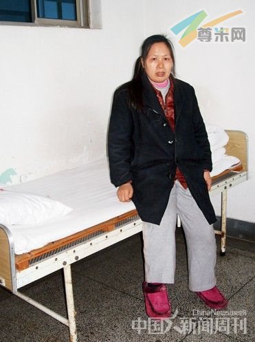 月7日，姜和娥在镇江第四人民医院心理卫生中心的病房中。摄影/ 高胜科